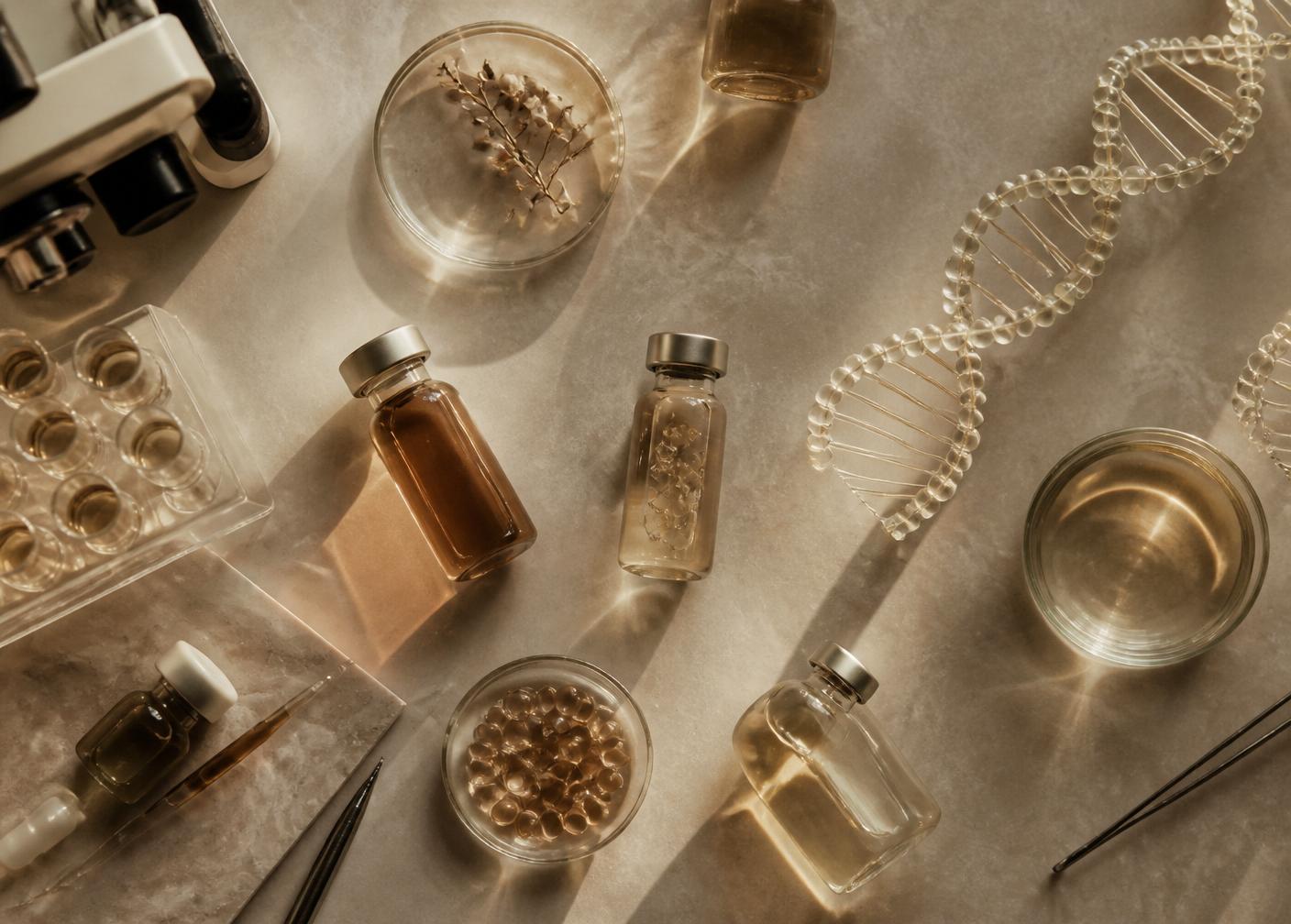 Advanced diagnostics: vials and DNA imagery